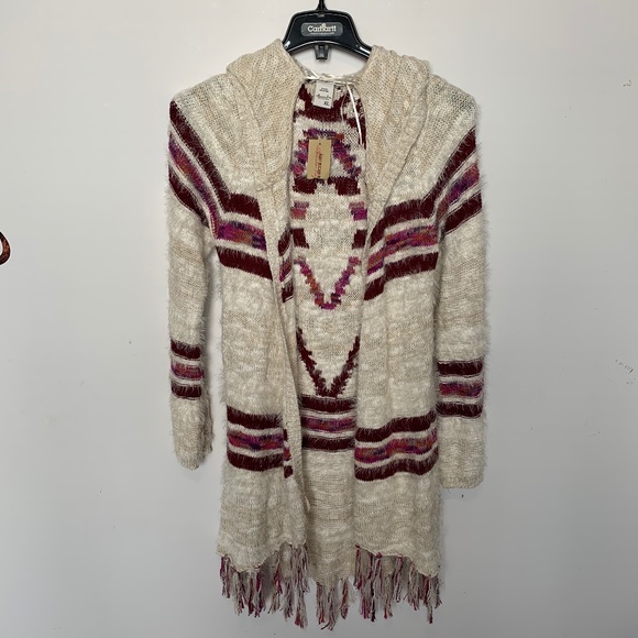 American Rag Sweaters - AMERICAN RAG OATMEAL COMBO HOODED SWEATER NWT